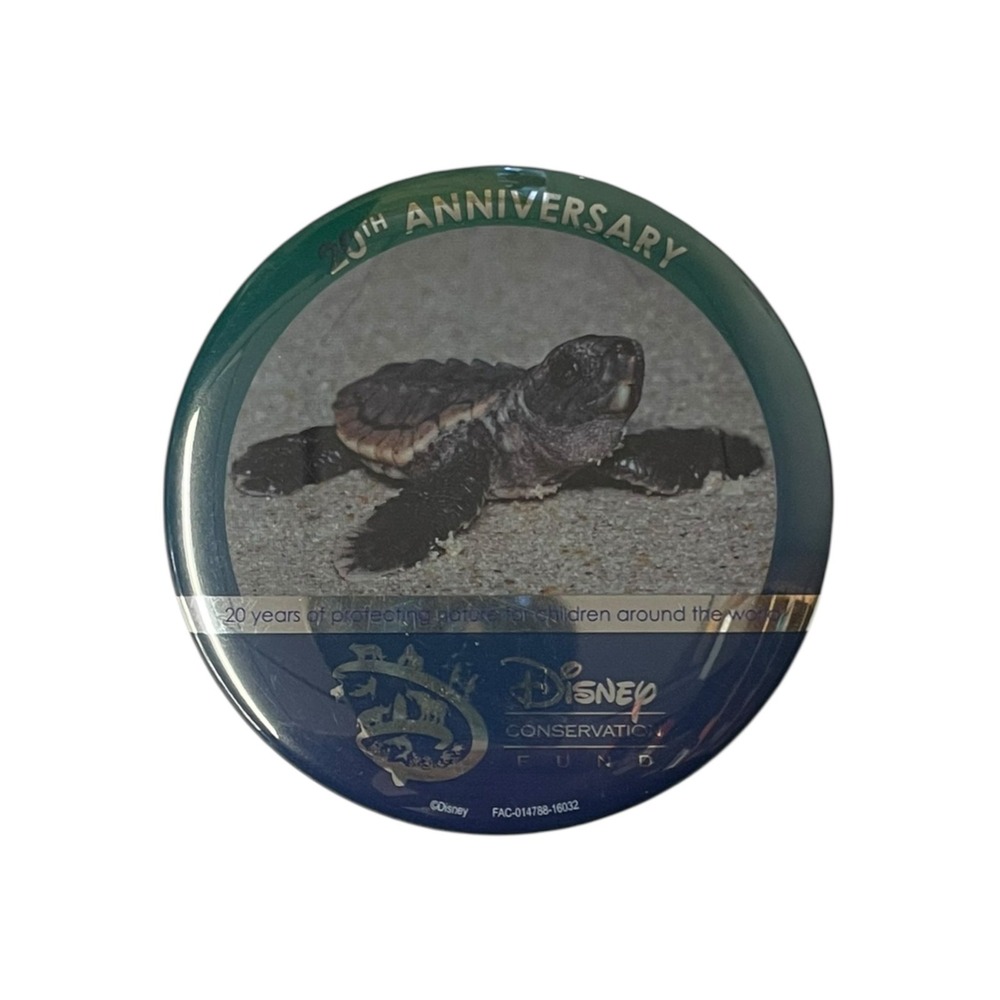 Disney Conservation Fund 20th Anniversary Baby Sea Turtle Pin Button 2016